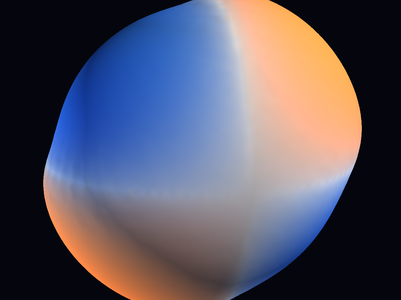 Pitch Taichi preset showing the GeoPINN sphere with warm key light